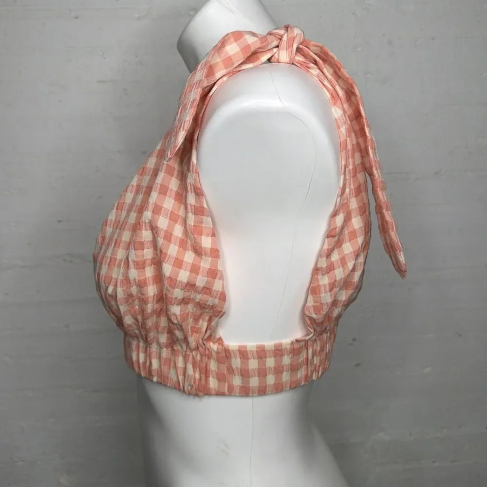 Majorelle Gingham Bralette Top S Cottagecore Picnic Coquette Boho Festival